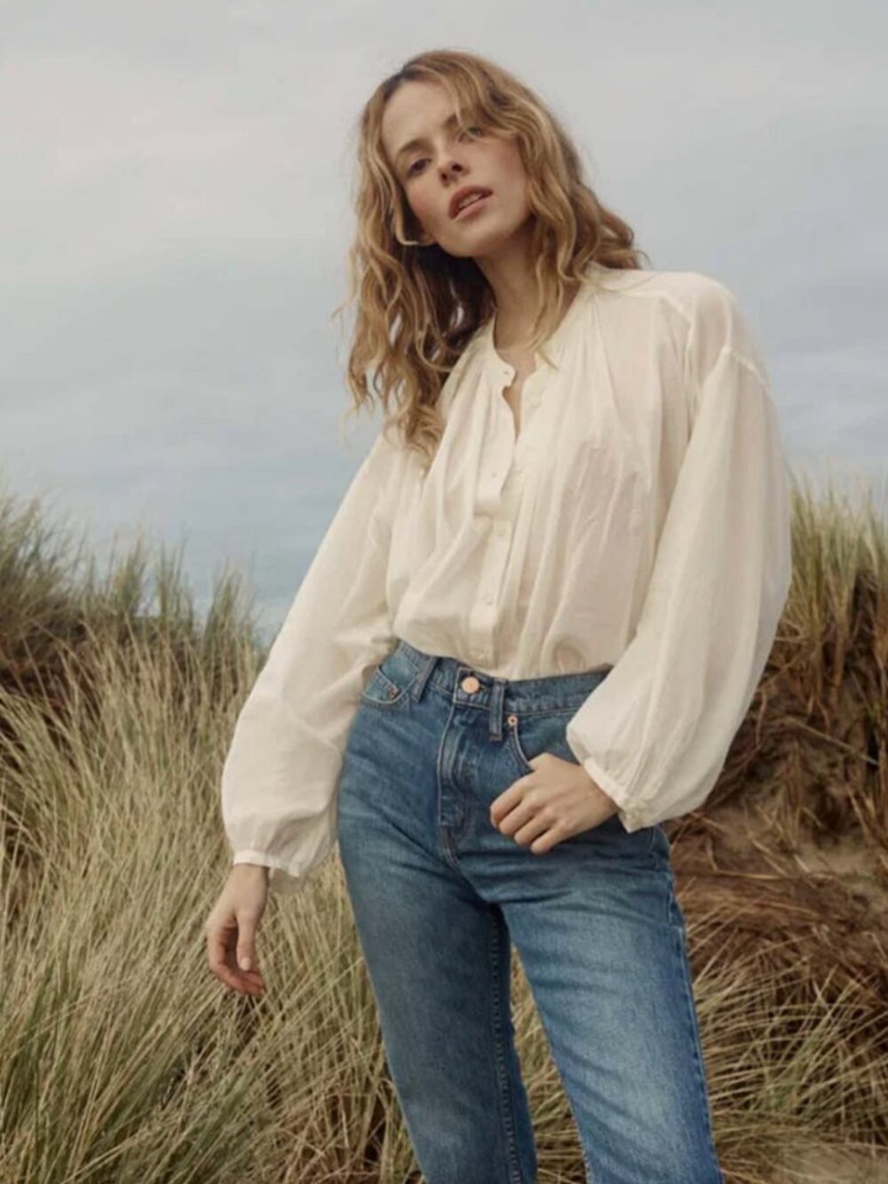 Doen Jane Blouse Cotton White